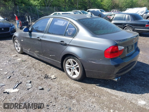 2008 BMW 3 Series 328i with VIN WBAVA37518NL18355, listed as a IAAI auction lot 41972403 with 137,859 mi miles. Bid and sale history available at carsss.com. Image 3.