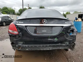 2018 Mercedes-Benz C 300 with VIN 55SWF4KB0JU280437, listed as a Copart auction lot 58002345 with 54,000 mi miles and Salvage title. Bid and sale history available at DreamBid. Image 6.