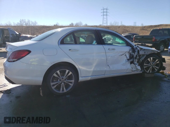 2019 Mercedes-Benz C 300 with VIN 55SWF8EB1KU297185, listed as a Copart auction lot 47410205 with 58,425 mi miles and Salvage Title. Bid and sale history available at carsss.com. Image 3.