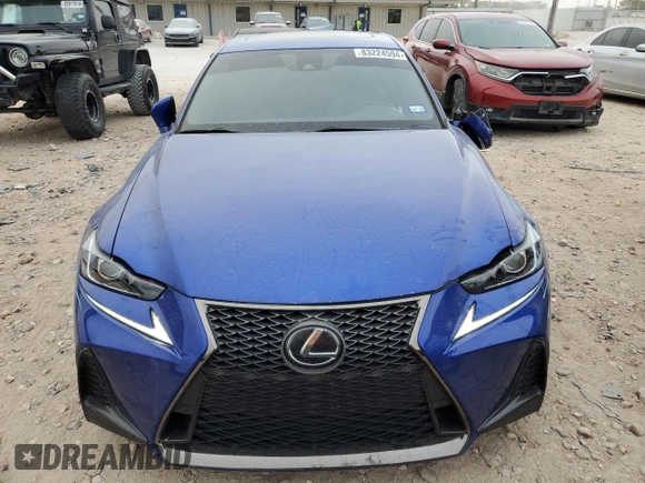 2020 Lexus IS 350 F Sport with VIN JTHGZ1B26L5036810, listed as a Copart auction lot 83224594 with 59,752 mi miles and Salvage title. Bid and sale history available at DreamBid. Image 5.