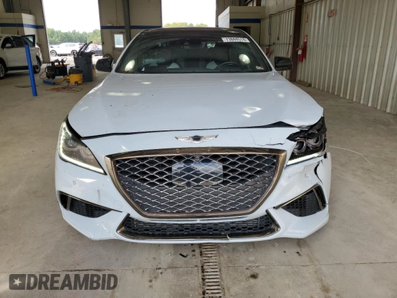 2018 Genesis G80 3.3T Sport with VIN KMHGN4JB1JU260498, listed as a Copart auction lot 73844514 with 103,872 mi miles and Salvage Title. Bid and sale history available at carsss.com. Image 5.