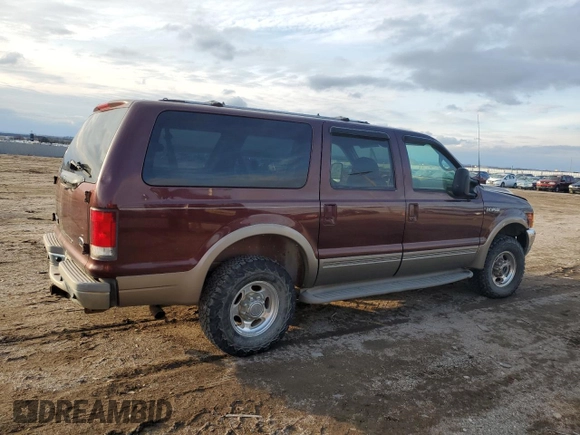 2001 Ford Excursion Limited z VIN 1FMNU42S51EA39795, wystawiony jako Copart lot #78439524 z przebiegiem 232 277 mil mil oraz Szkoda całkowita • Salvage title. Historia ofert i sprzedaży dostępna na DreamBid. Obrazek 3.