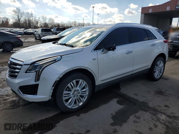 2017 Cadillac XT5 Premium Luxury AWD with VIN 1GYKNERS8HZ140004, listed as a Copart auction lot 46799115 with 197,007 mi miles and Salvage Title. Bid and sale history available at carsss.com. Image 1.