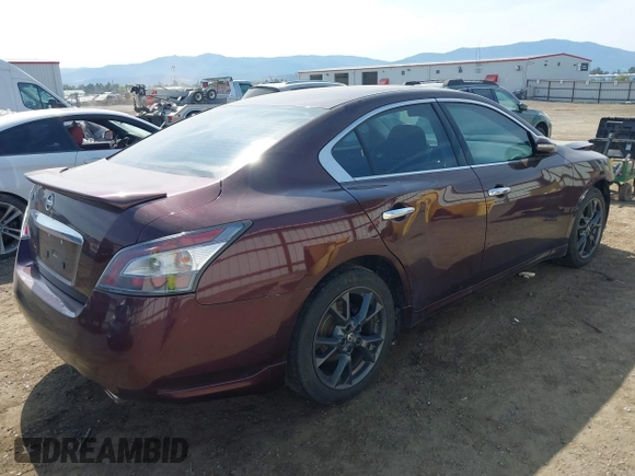 2014 Nissan Maxima S with VIN 1N4AA5AP3EC468648, listed as a IAAI auction lot 42510360 with 107,200 mi miles and . Bid and sale history available at DreamBid. Image 4.