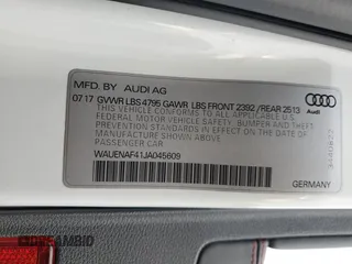2018 Audi A4 Premium Plus with VIN WAUENAF41JA045609, listed as a Copart auction lot 58598885 with 111,882 mi miles and Salvage title. Bid and sale history available at DreamBid. Image 12.
