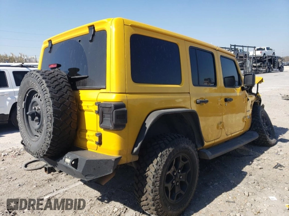 2019 Jeep Wrangler Unlimited Sahara with VIN 1C4HJXEN9KW507069, listed as a Copart auction lot 48542065 with 143,457 mi miles and Salvage title. Bid and sale history available at DreamBid. Image 3.