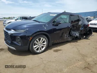 2020 Chevrolet Blazer LT with VIN 3GNKBJRSXLS635633, listed as a Copart auction lot 58584645 with 21,642 mi miles and Salvage title. Bid and sale history available at DreamBid. Image 1.
