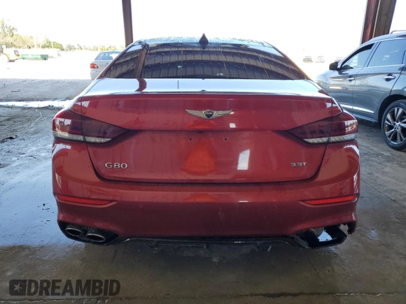 2020 Genesis G80 Sport with VIN KMTFN4JB7LU329862, listed as a Copart auction lot 41621135 with Not provided miles and Non repairable. Bid and sale history available at DreamBid. Image 6.