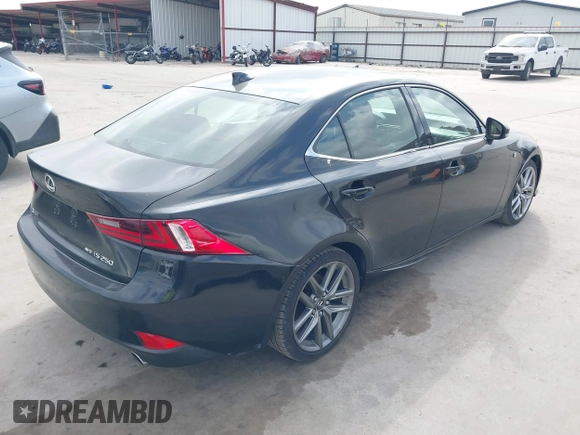 2015 Lexus IS 250 with VIN JTHCF1D26F5026996, listed as a IAAI auction lot 41537558 with 133,341 mi miles and . Bid and sale history available at DreamBid. Image 4.