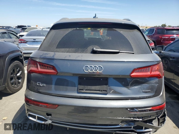2020 Audi Q5 Premium Plus with VIN WA1E2AFY6L2068292, listed as a Copart auction lot 66568444 with 43,992 mi miles and Salvage title. Bid and sale history available at DreamBid. Image 6.