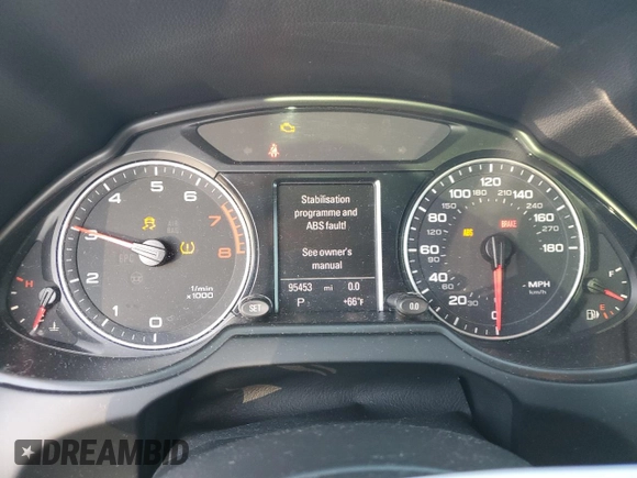 2011 Audi Q5 Prestige with VIN WA1WKAFP3BA048887, listed as a Copart auction lot 49798865 with 95,453 mi miles and Salvage title. Bid and sale history available at DreamBid. Image 9.