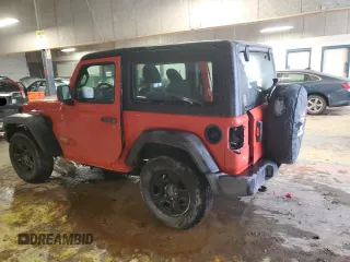 2018 Jeep Wrangler Sport S with VIN 1C4GJXAG6JW179854, listed as a Copart auction lot 47454665 with 53,011 mi miles and Clean Title. Bid and sale history available at DreamBid. Image 2.