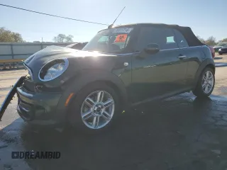 2015 MINI Convertible with VIN WMWZN3C53FT862148, listed as a Copart auction lot 76911714 with 56,065 mi miles and Salvage title. Bid and sale history available at DreamBid. Image 1.