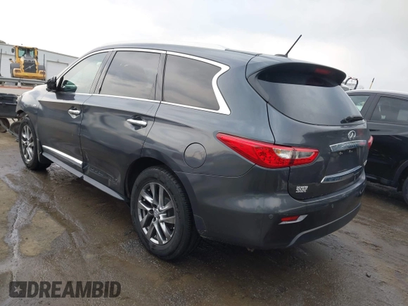 2014 Infiniti QX60 with VIN 5N1AL0MMXEC509166, listed as a IAAI auction lot 41668998 with 122,687 mi miles and . Bid and sale history available at DreamBid. Image 3.