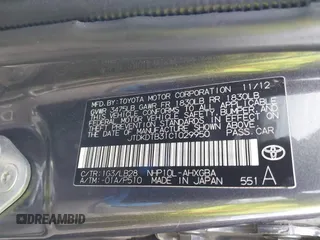 2012 Toyota Prius c One with VIN JTDKDTB31C1029950, listed as a IAAI auction lot 41223112 with 117,660 mi miles. Bid and sale history available at carsss.com. Image 9.