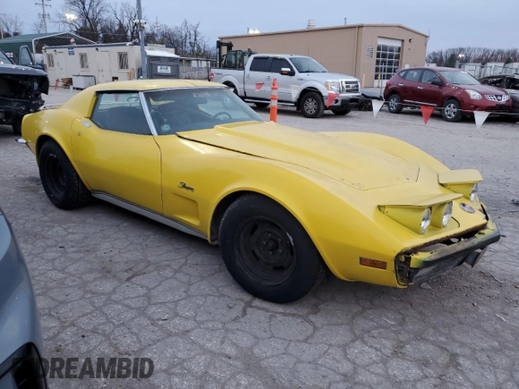 1972 Chevrolet Corvette with VIN 1Z37K2S521218, listed as a Copart auction lot 84444904 with 71,326 mi miles and Salvage title. Bid and sale history available at DreamBid. Image 4.