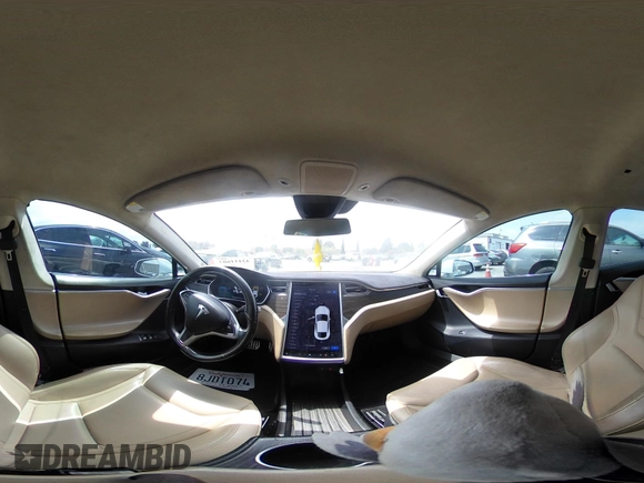 2016 Tesla Model S 90D with VIN 5YJSA1E40GF123543, listed as a IAAI auction lot 42111603 with 126,445 mi miles and . Bid and sale history available at DreamBid. Image 19.