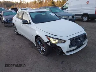 2019 Infiniti Q50 3.0t LUXE with VIN JN1EV7AR2KM591802, listed as a IAAI auction lot 41722787 with 78,726 mi miles. Bid and sale history available at carsss.com. Image 1.