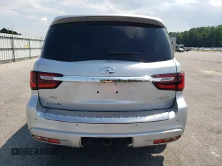 2020 Infiniti QX80 LUXE with VIN JN8AZ2NE7L9255159, listed as a Copart auction lot 61895724 with 113,974 mi miles and Salvage Title. Bid and sale history available at carsss.com. Image 6.
