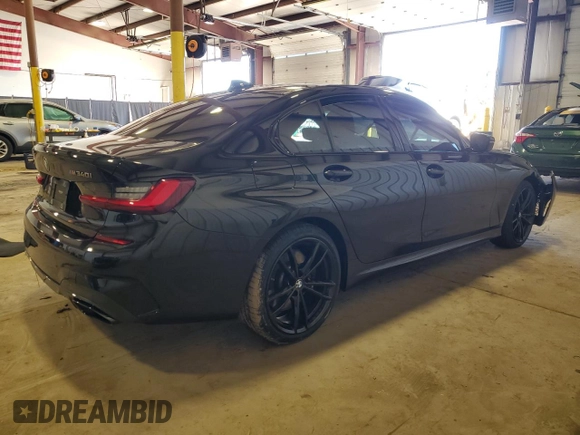 2022 BMW 3 Series M340i xDrive with VIN 3MW5U9J06N8C77498, listed as a Copart auction lot 50289925 with 39,537 mi miles and Salvage Title. Bid and sale history available at carsss.com. Image 3.