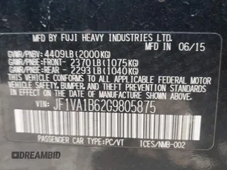 2016 Subaru WRX с VIN JF1VA1B62G9805875, выставлен на аукционе IAAI как лот 41748389 с пробегом 138 631 миль миль и . История ставок и продаж доступна на DreamBid. Изображение 9.