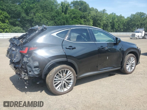 2024 Lexus NX 350h Luxury with VIN 2T2HKCEZ2RC018424, listed as a Copart auction lot 63134645 with 5,158 mi miles and Salvage title. Bid and sale history available at DreamBid. Image 3.