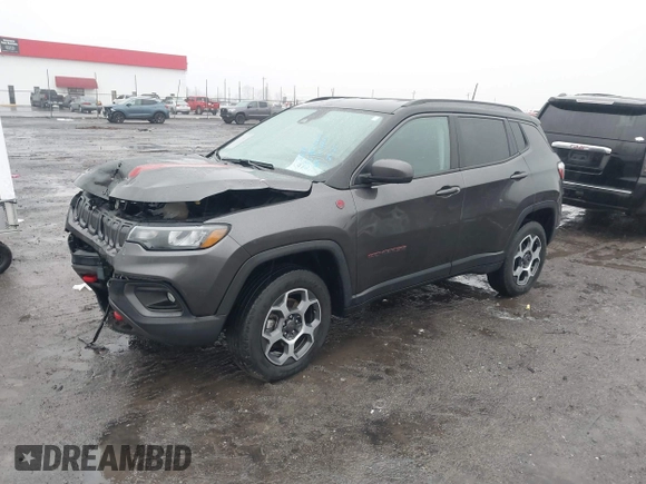 2022 Jeep Compass Trailhawk with VIN 3C4NJDDB5NT162979, listed as a IAAI auction lot 41535004 with 22,354 mi miles and . Bid and sale history available at DreamBid. Image 19.