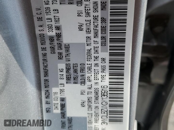 2016 Scion iA with VIN 3MYDLBZVXGY136916, listed as a Copart auction lot 50536075 with 117,008 mi miles and Salvage Title. Bid and sale history available at carsss.com. Image 14.