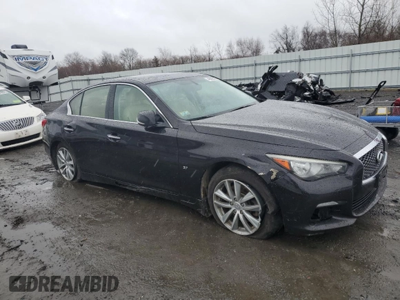 2015 Infiniti Q50 with VIN JN1BV7AR6FM403615, listed as a Copart auction lot 49626385 with 155,423 mi miles and Clean Title. Bid and sale history available at carsss.com. Image 4.
