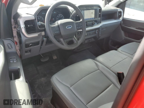 2023 Ford F-150 XL with VIN 1FTMF1C57PKF05268, listed as a Copart auction lot 77541224 with 17,906 mi miles and Salvage Title. Bid and sale history available at carsss.com. Image 8.