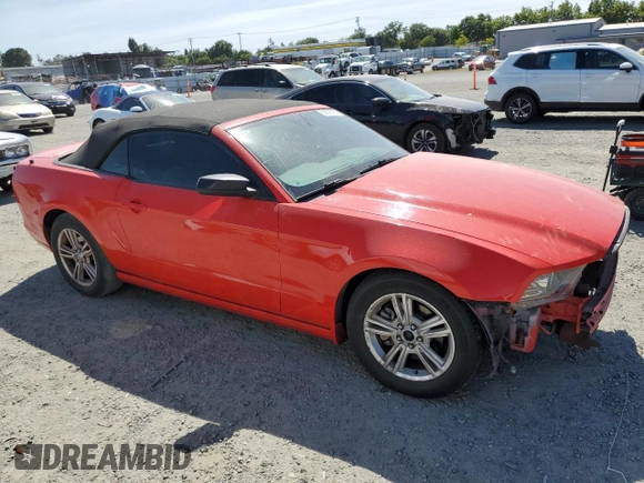 2013 Ford Mustang V6 with VIN 1ZVBP8EM2D5203895, listed as a Copart auction lot 55858695 with 110,219 mi miles and Salvage title. Bid and sale history available at DreamBid. Image 4.