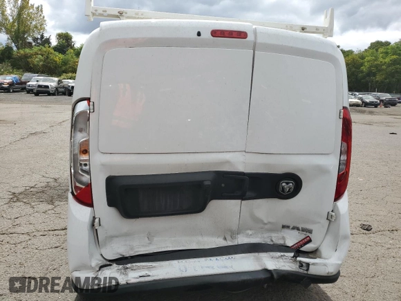 2022 Ram ProMaster City Cargo Tradesman with VIN ZFBHRFAB1N6X35444, listed as a Copart auction lot 71924654 with Not Provided miles and Salvage Title. Bid and sale history available at DreamBid. Image 6.