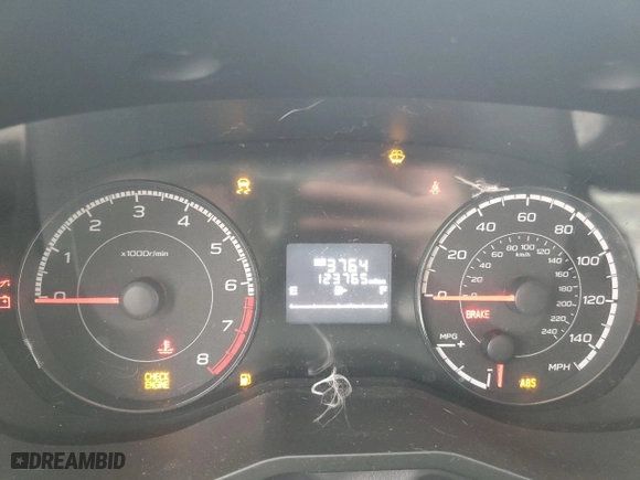2017 Subaru Impreza with VIN 4S3GTAA68H1717587, listed as a Copart auction lot 74004764 with 123,765 mi miles and Salvage Title. Bid and sale history available at carsss.com. Image 9.