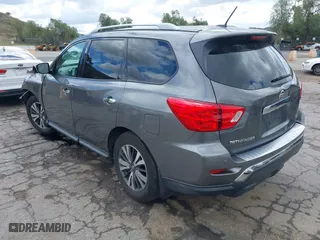 2017 Nissan Pathfinder SV with VIN 5N1DR2MN5HC903100, listed as a IAAI auction lot 41721305 with 108,793 mi miles. Bid and sale history available at carsss.com. Image 3.
