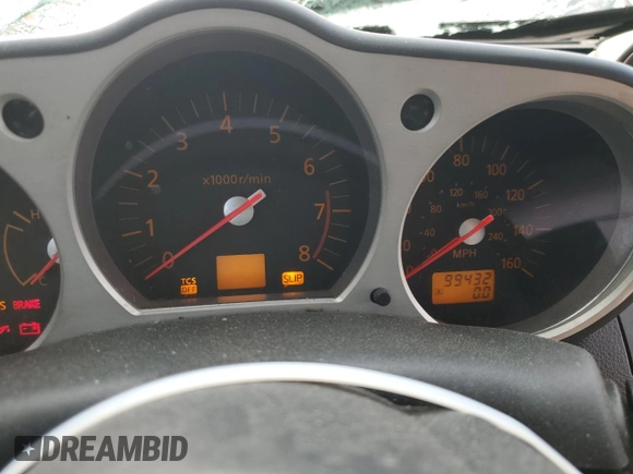 2005 Nissan 350Z Touring with VIN JN1AZ34D55M609399, listed as a Copart auction lot 47382225 with 99,432 mi miles and Salvage Title. Bid and sale history available at carsss.com. Image 9.
