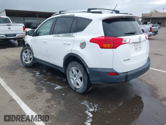2015 Toyota RAV4 LE with VIN 2T3BFREV2FW249999, listed as a IAAI auction lot 41893415 with 112,967 mi miles. Bid and sale history available at carsss.com. Image 3.