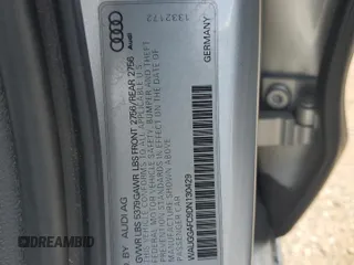 2013 Audi A6 Premium Plus with VIN WAUGGAFC9DN130429, listed as a Copart auction lot 63611005 with 146,580 mi miles and Salvage title. Bid and sale history available at DreamBid. Image 12.