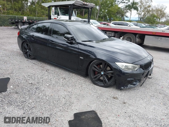 2015 BMW 4 Series 435i with VIN WBA4B1C5XFD955119, listed as a IAAI auction lot 41349918 with 181,937 mi miles and . Bid and sale history available at carsss.com. Image 1.