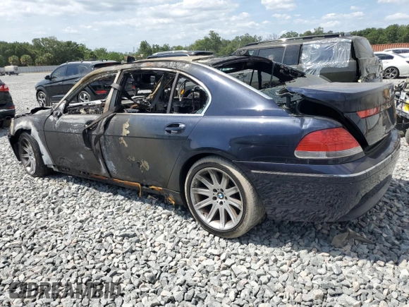 2004 BMW 7 Series 745Li with VIN WBAGN63494DS49538, listed as a Copart auction lot 55142955 with Not provided miles and Non repairable. Bid and sale history available at DreamBid. Image 2.