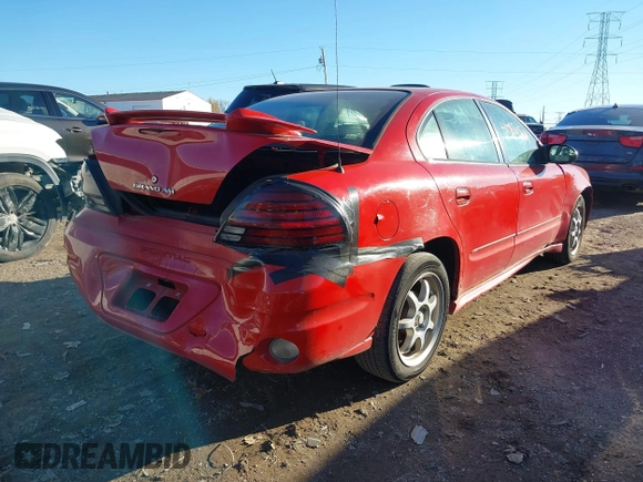 2004 Pontiac Grand Am SE2 with VIN 1G2NG52E84M672446, listed as a IAAI auction lot 40834541 with 209,231 mi miles. Bid and sale history available at carsss.com. Image 4.