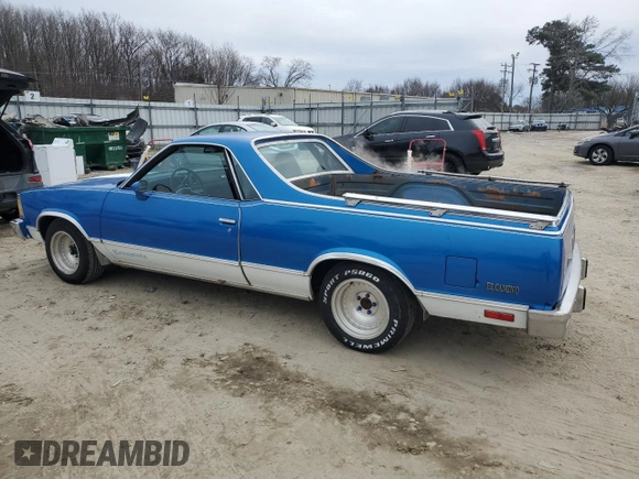 1981 Chevrolet El Camino with VIN 1GCCW80J2BD432782, listed as a Copart auction lot 41821285 with 24,296 mi miles and Salvage Title. Bid and sale history available at carsss.com. Image 2.