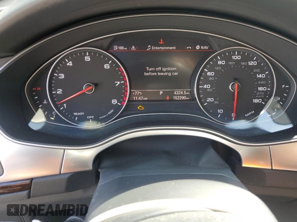 2016 Audi A6 Premium Plus with VIN WAUFGAFC1GN002394, listed as a Copart auction lot 54264485 with 152,290 mi miles and Salvage Title. Bid and sale history available at DreamBid. Image 9.
