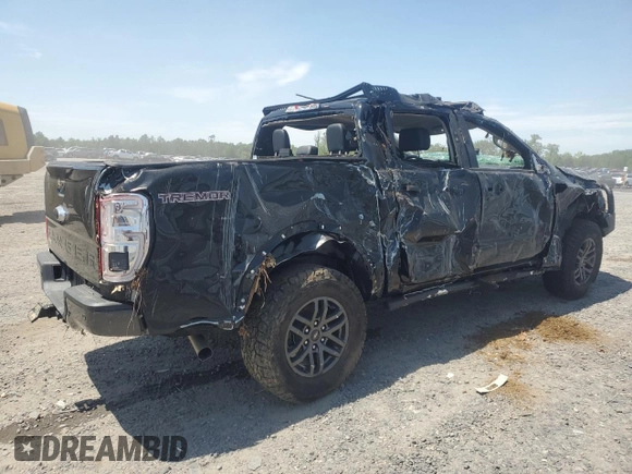 2021 Ford Ranger XL with VIN 1FTER4FH1MLD41833, listed as a Copart auction lot 57214125 with 24,565 mi miles and Salvage title. Bid and sale history available at DreamBid. Image 3.