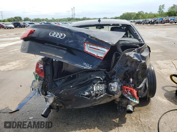 2014 Audi A6 Premium Plus with VIN WAUFGAFC9EN164626, listed as a Copart auction lot 61979655 with 125,204 mi miles and Salvage title. Bid and sale history available at DreamBid. Image 6.