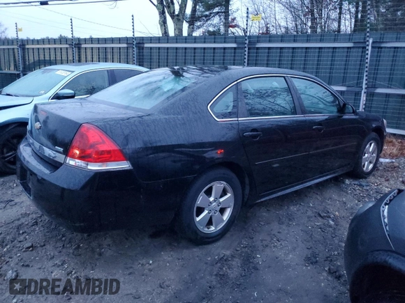 2011 Chevrolet Impala LT Fleet with VIN 2G1WG5EK4B1221985, listed as a Copart auction lot 54855305 with 155,981 mi miles and Non Repairable. Bid and sale history available at DreamBid. Image 3.