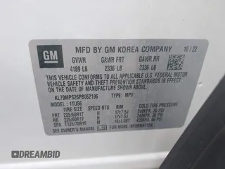 2023 Chevrolet TrailBlazer LT with VIN KL79MPS26PB052196, listed as a IAAI auction lot 41929241 with 6,401 mi miles and . Bid and sale history available at DreamBid. Image 9.