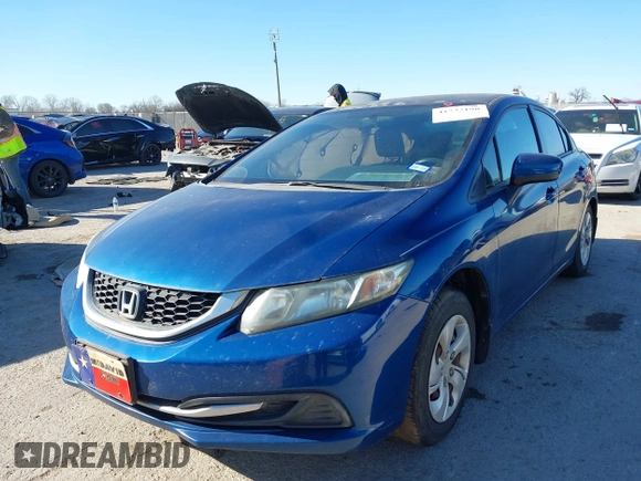 2014 Honda Civic Sedan LX with VIN 2HGFB2F57EH529579, listed as a IAAI auction lot 41732190 with 95,176 mi miles. Bid and sale history available at carsss.com. Image 17.