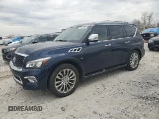 2015 Infiniti QX80 z VIN JN8AZ2NE1F9087720, wystawiony jako Copart lot #53511865 z przebiegiem 153 069 mil mil oraz Szkoda całkowita • Salvage title. Historia ofert i sprzedaży dostępna na DreamBid. Obrazek 1.