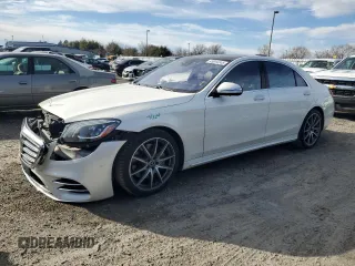 2018 Mercedes-Benz S S 450 with VIN WDDUG6GB4JA356413, listed as a Copart auction lot 45914345 with 113,464 mi miles and Salvage Title. Bid and sale history available at carsss.com. Image 1.