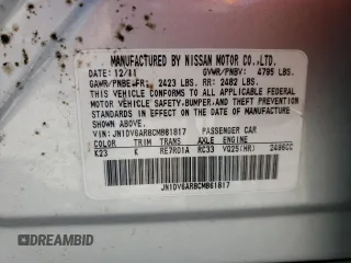 2012 Infiniti G25 x with VIN JN1DV6AR8CM861817, listed as a Copart auction lot 78807694 with 115,802 mi miles and Salvage Title. Bid and sale history available at DreamBid. Image 15.